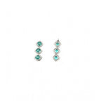 Generic Women's Brass Silver Plated Necklace set (Green)