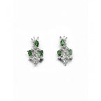Generic Women's Brass Silver Plated Necklace set (Green)