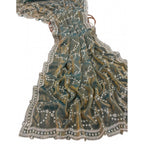 Generic Women's Silk Embellished Saree With Unstitched Blouse 5.5Mtr (Green)