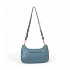 Generic Women's Polyurethane Floral Embroidered Crossbody Sling Bag with Adjustable &amp; Removable Strap (Light Blue)